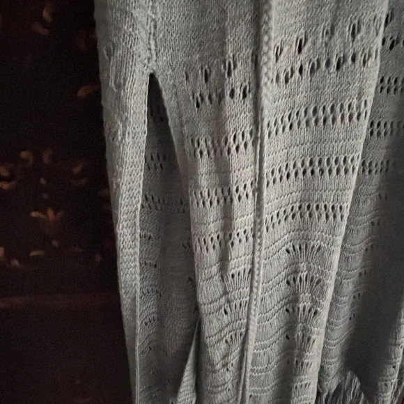 Davi & Dani Teal Open-Knit Beach Cover-Up - Picture 7 of 10